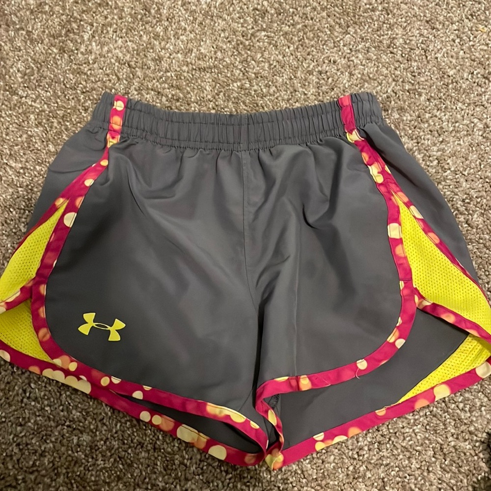Grey under armour shorts girls